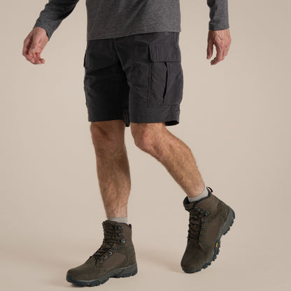 Black Pepper - Close up - Craghoppers Mens III Nosilife Cargo Shorts