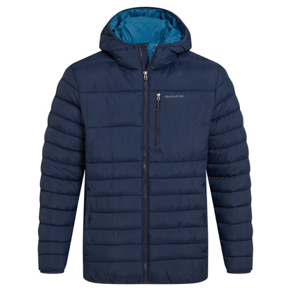 Blue Navy-Brisk Blue - Front - Craghoppers Mens Compresslite VIII Hooded Padded Jacket