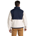 Ecru-Blue Navy - Back - Craghoppers Mens Montadale Colour Block Insulated Hybrid Jacket