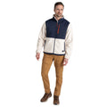 Ecru-Blue Navy - Lifestyle - Craghoppers Mens Montadale Colour Block Insulated Hybrid Jacket