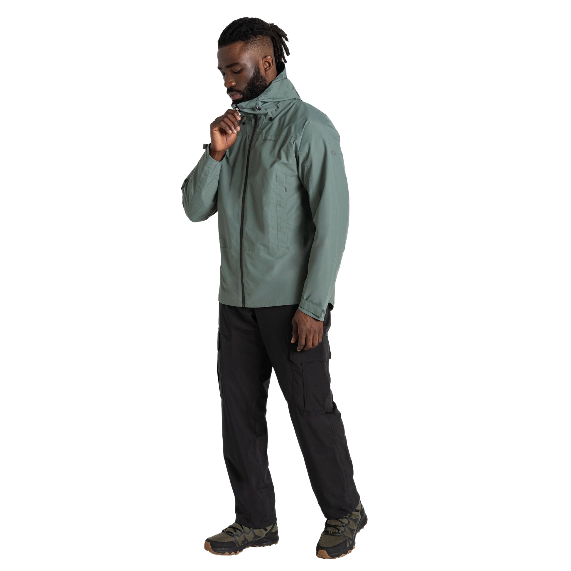 Black - Side - Craghoppers Womens-Ladies Indus Waterproof Cargo Trousers