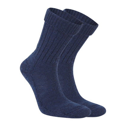 Navy Marl - Back - Craghoppers Unisex Adult Hiker Wool Boot Socks