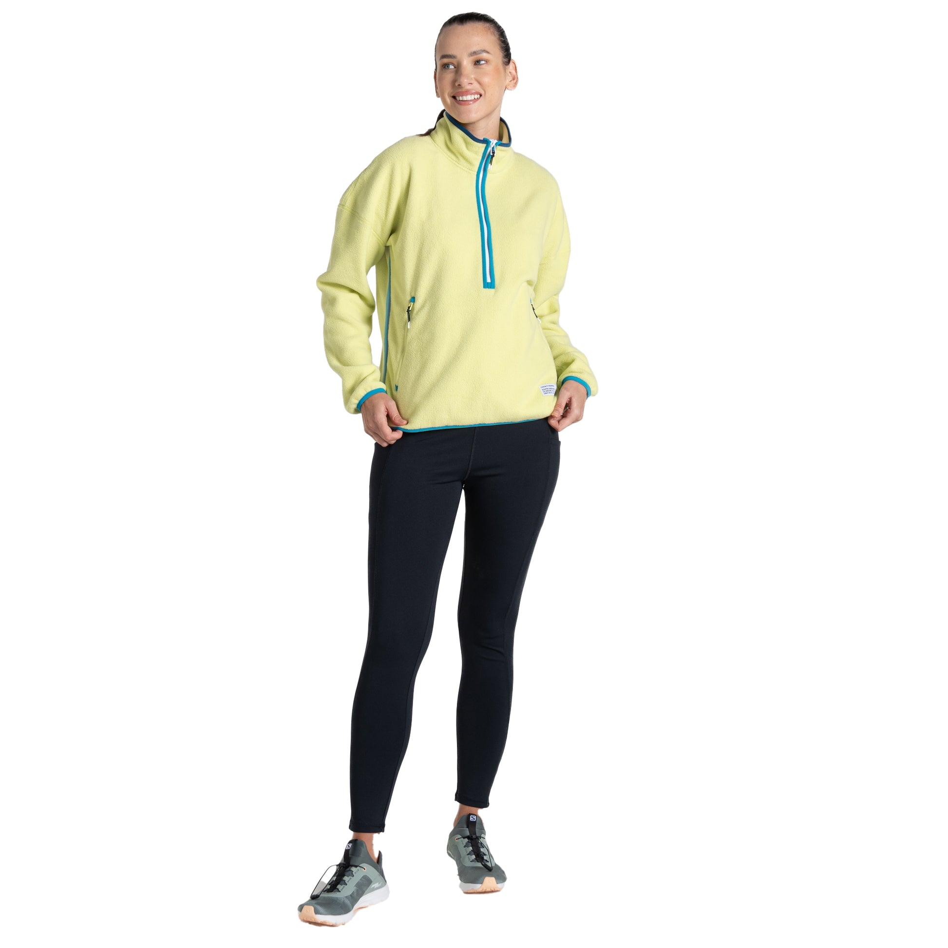 Key Lime - Side - Craghoppers Womens-Ladies CO2 Renu Technology Half Zip Fleece Top