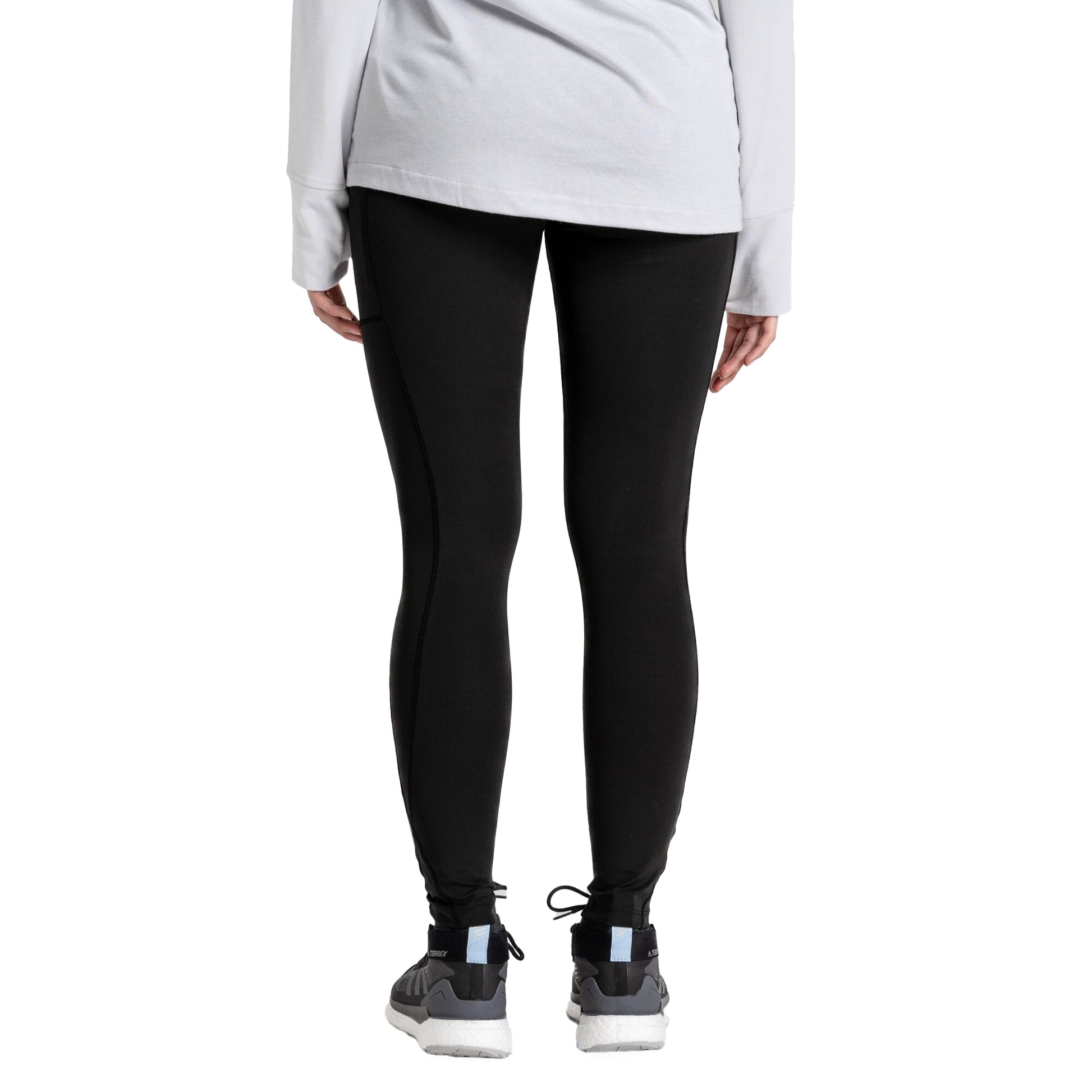 Black - Back - Craghoppers Womens-Ladies Kiwi Pro Plain Leggings