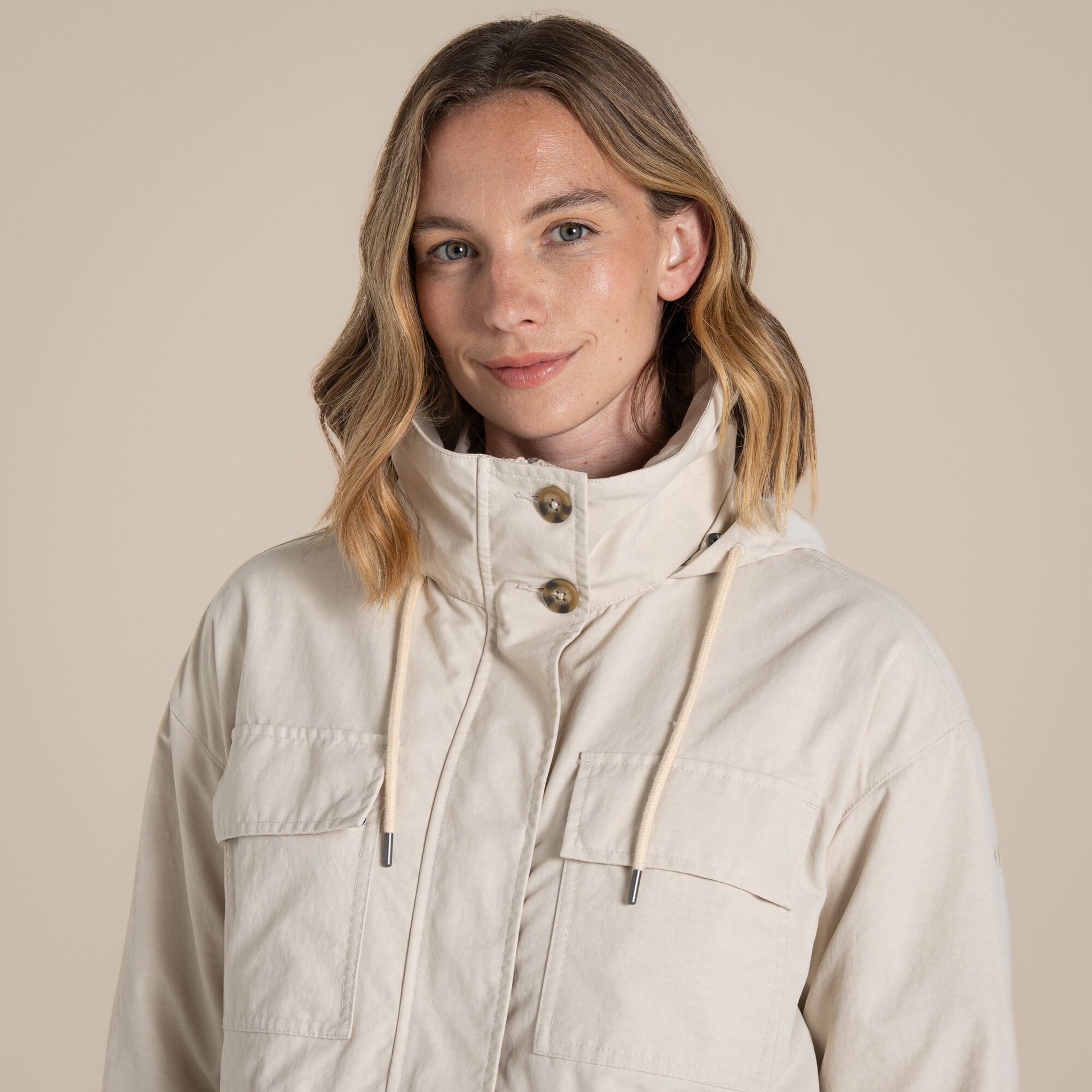 Stone - Side - Craghoppers Womens-Ladies Adventure II Nosilife Jacket