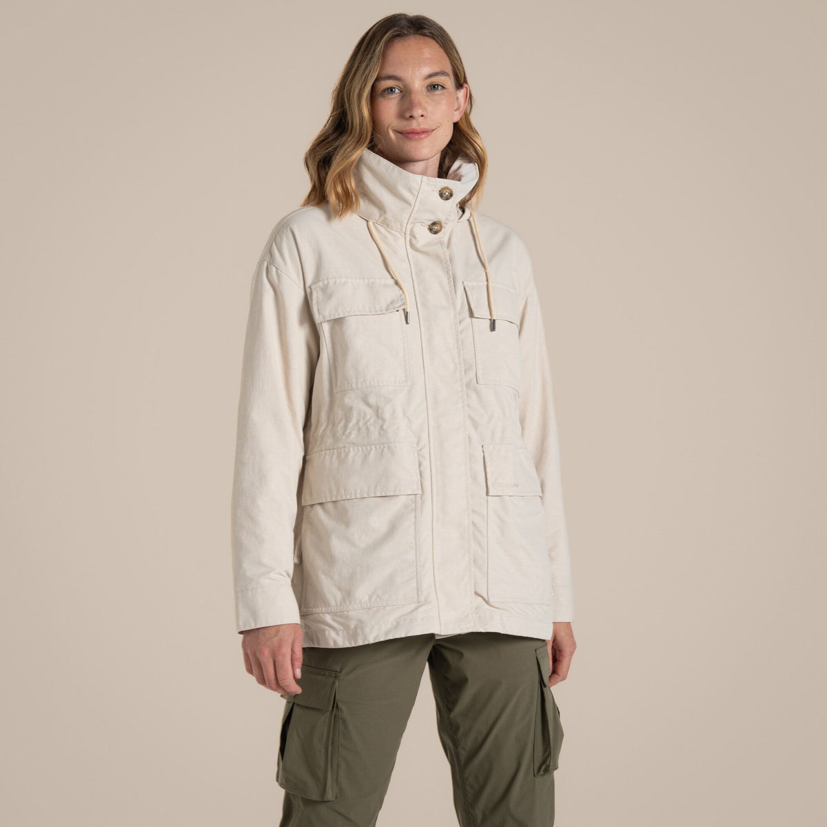 Stone - Close up - Craghoppers Womens-Ladies Adventure II Nosilife Jacket