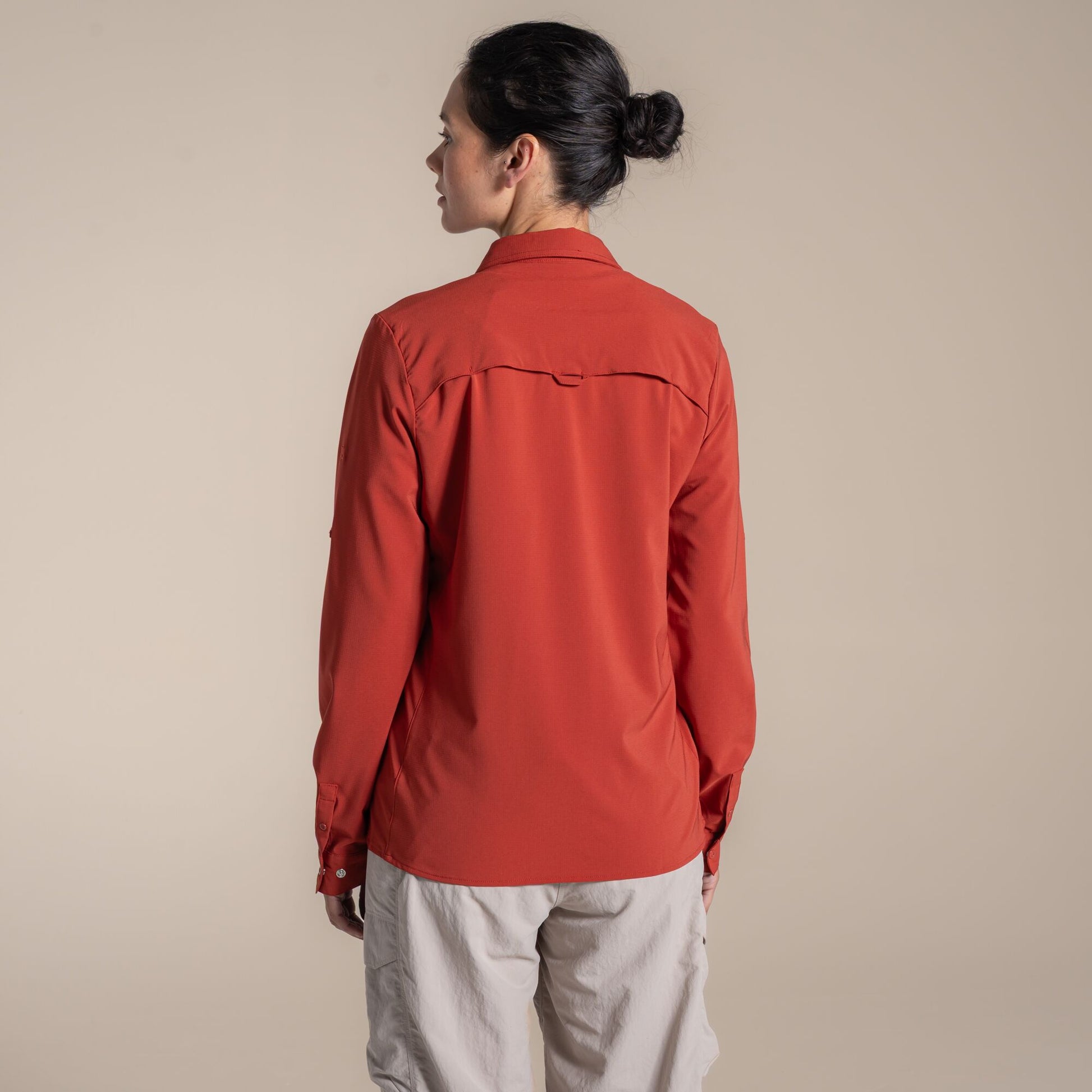 Cinnabar - Back - Craghoppers Womens-Ladies NosiLife Pro III Nosilife Long-Sleeved Shirt