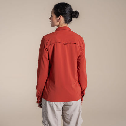 Cinnabar - Back - Craghoppers Womens-Ladies NosiLife Pro III Nosilife Long-Sleeved Shirt