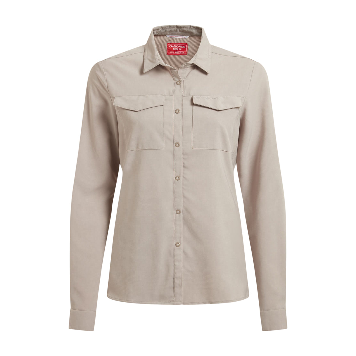 Soft Mushroom - Front - Craghoppers Womens-Ladies NosiLife Pro III Nosilife Long-Sleeved Shirt
