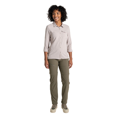 Soft Mushroom - Lifestyle - Craghoppers Womens-Ladies NosiLife Pro III Nosilife Long-Sleeved Shirt