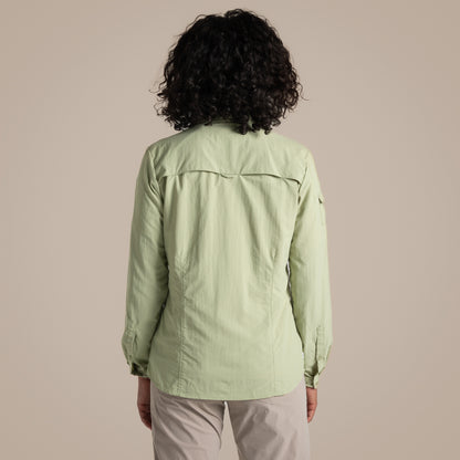 Bud Green - Back - Craghoppers Womens-Ladies Adventure III Nosilife Long-Sleeved Shirt