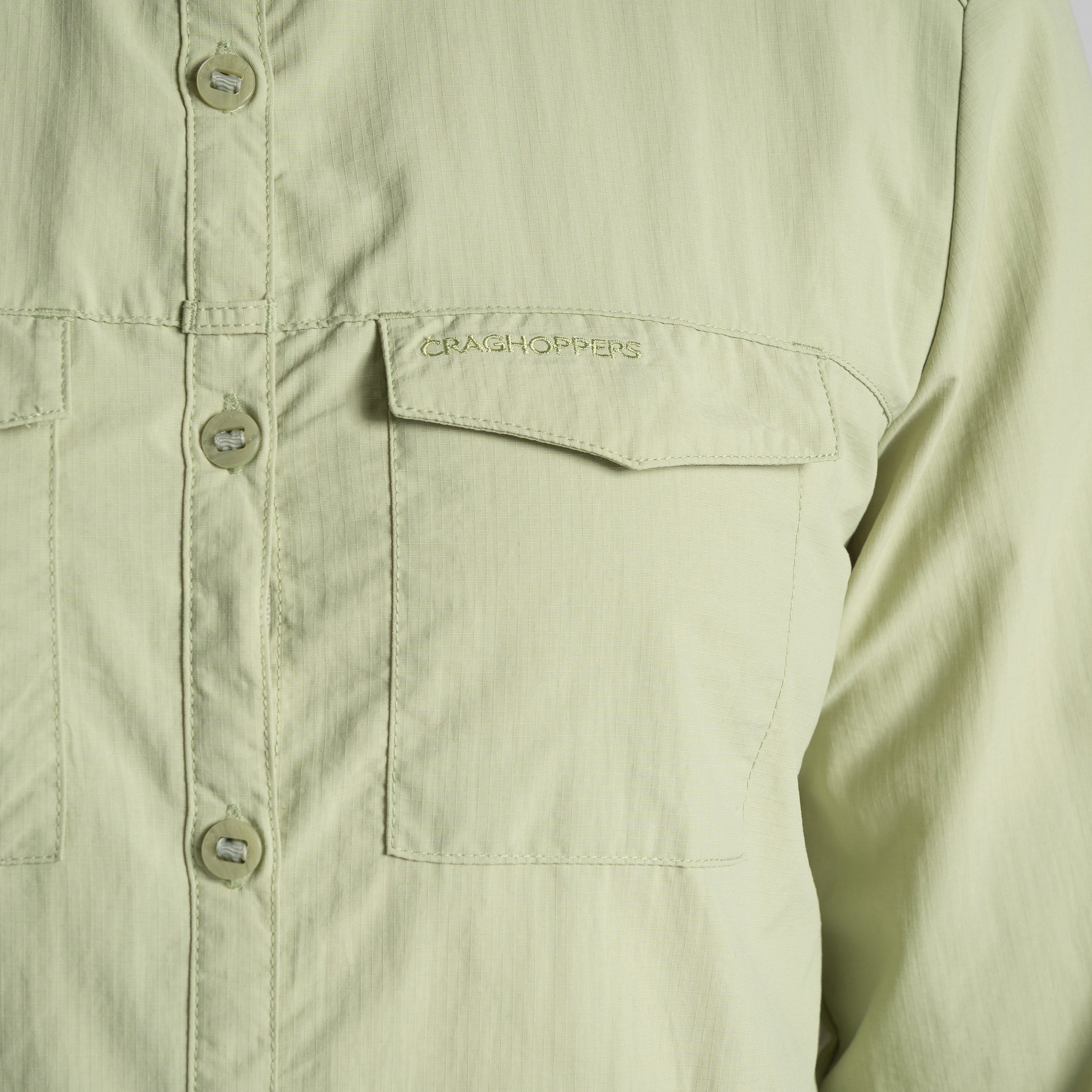 Bud Green - Lifestyle - Craghoppers Womens-Ladies Adventure III Nosilife Long-Sleeved Shirt