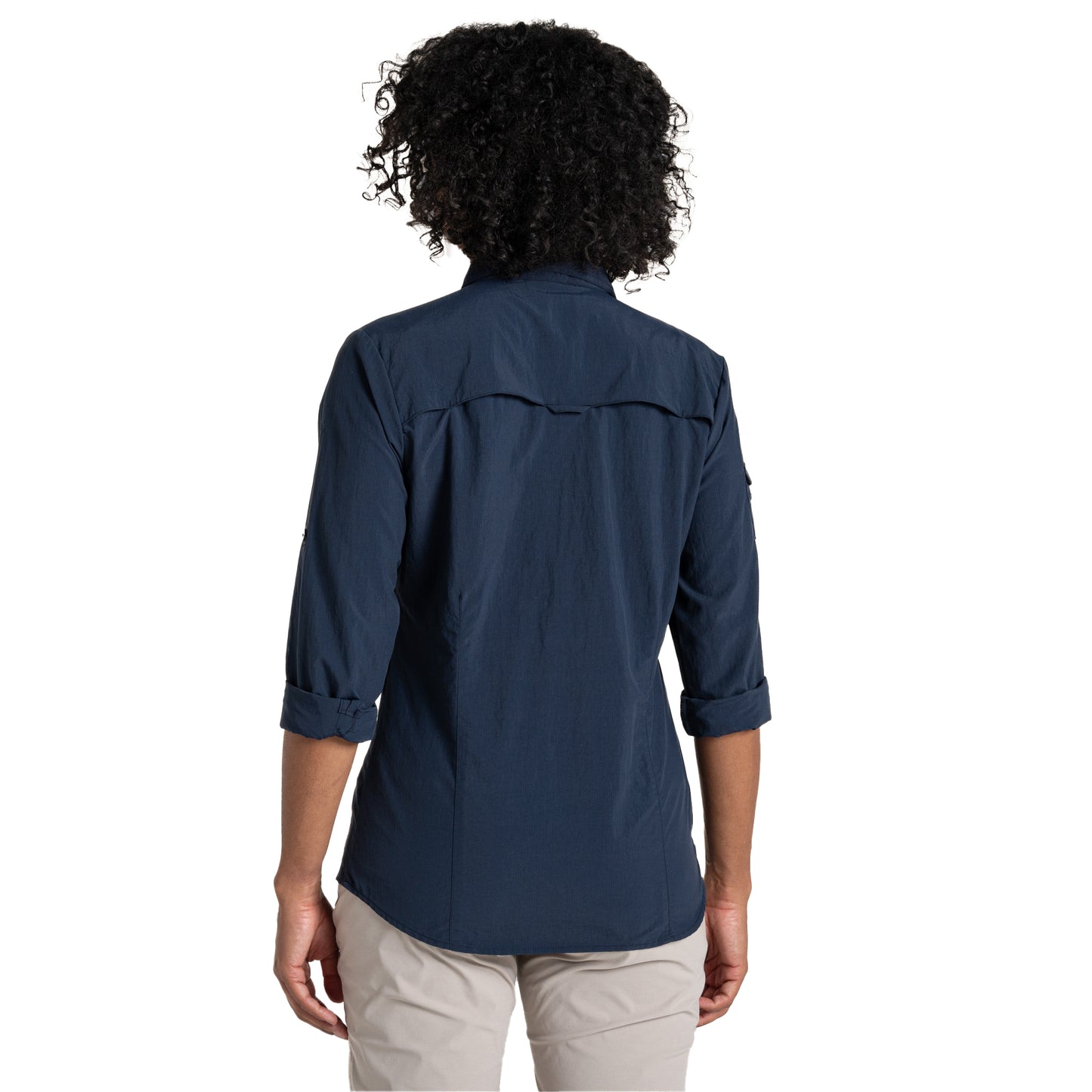 Blue Navy - Back - Craghoppers Womens-Ladies Adventure III Nosilife Long-Sleeved Shirt