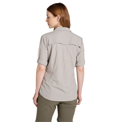 Soft Mushroom - Back - Craghoppers Womens-Ladies Adventure III Nosilife Long-Sleeved Shirt