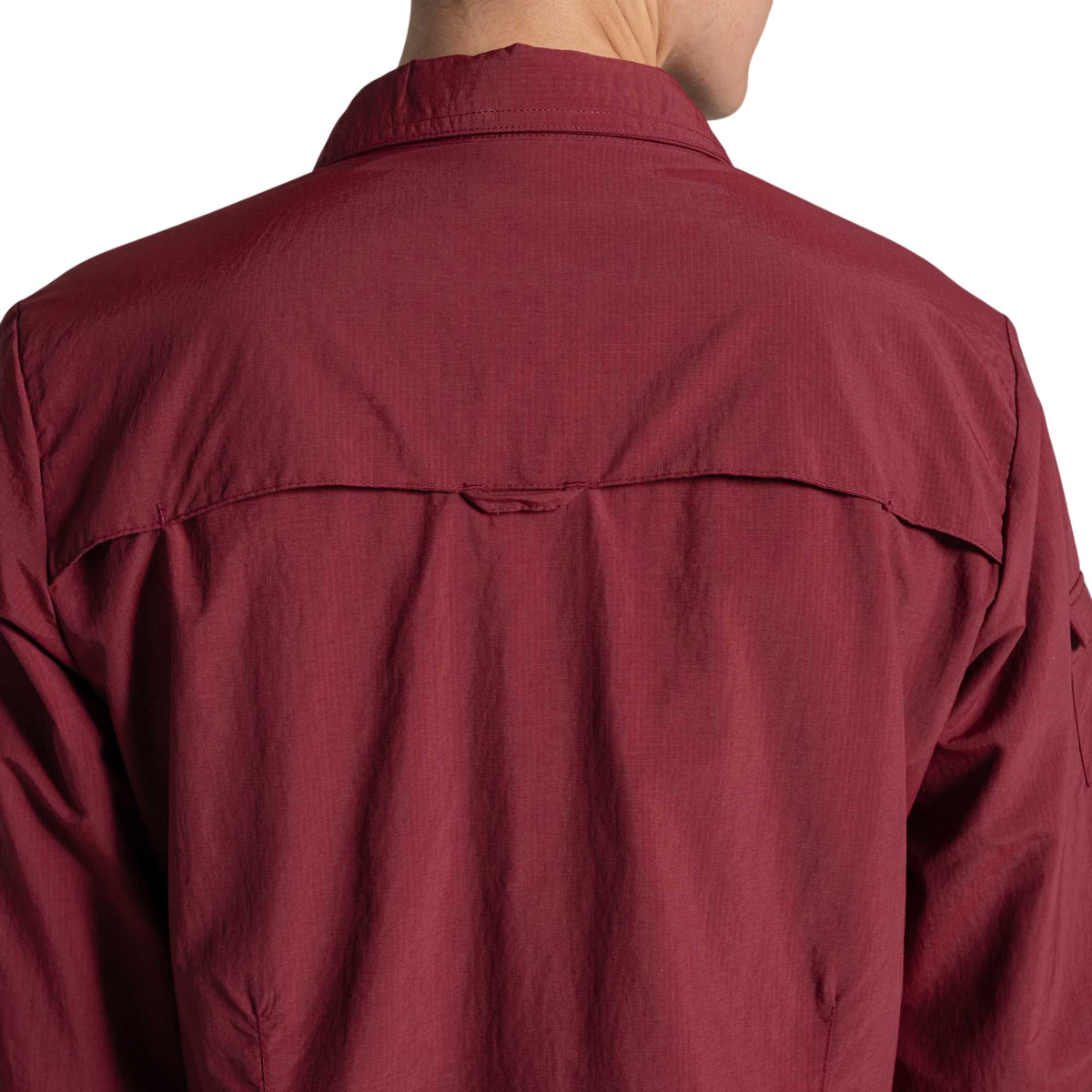 Riad Red - Close up - Craghoppers Womens-Ladies Adventure III Nosilife Long-Sleeved Shirt