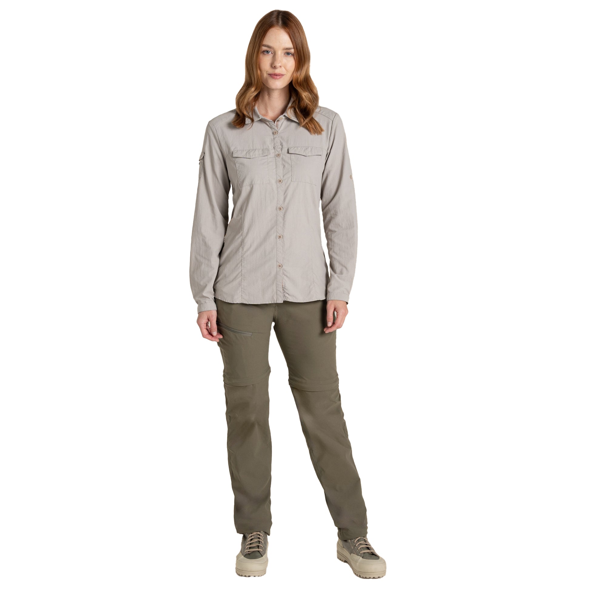 Soft Mushroom - Lifestyle - Craghoppers Womens-Ladies Adventure III Nosilife Long-Sleeved Shirt