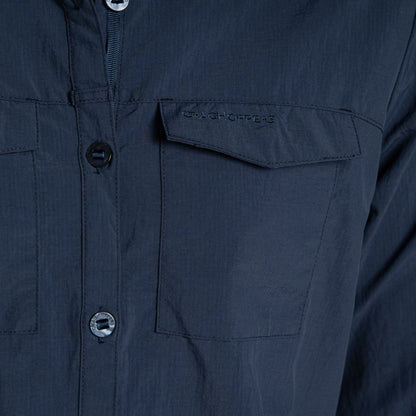 Blue Navy - Lifestyle - Craghoppers Womens-Ladies Adventure III Nosilife Long-Sleeved Shirt