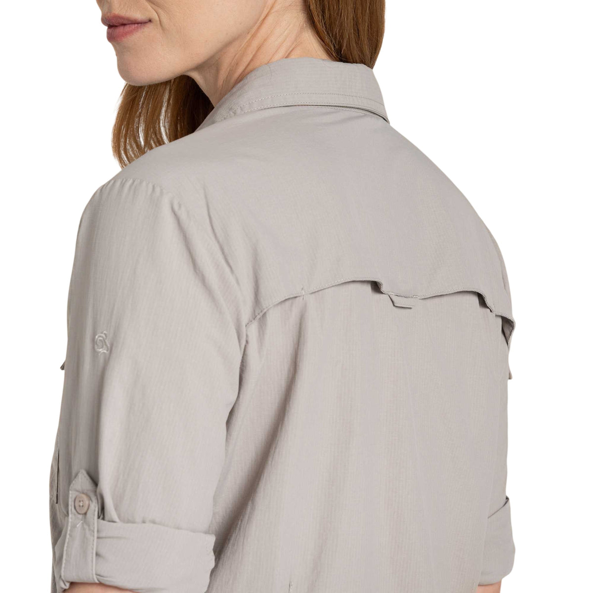 Soft Mushroom - Pack Shot - Craghoppers Womens-Ladies Adventure III Nosilife Long-Sleeved Shirt