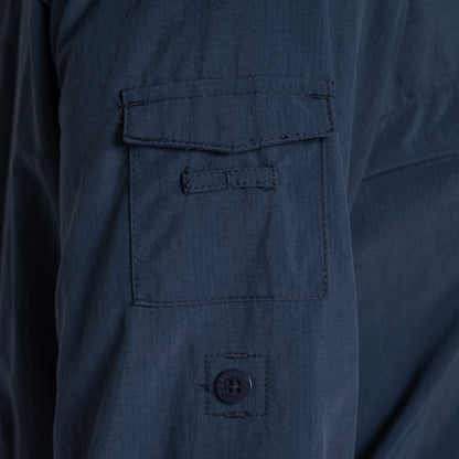 Blue Navy - Pack Shot - Craghoppers Womens-Ladies Adventure III Nosilife Long-Sleeved Shirt