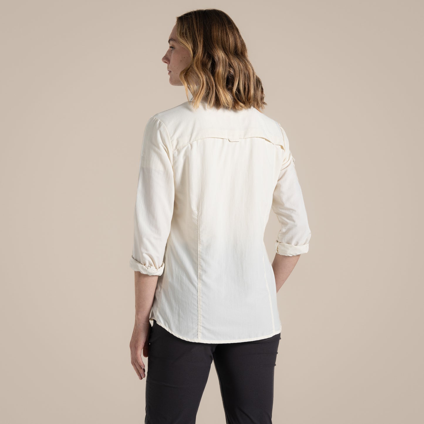 Sea Salt - Back - Craghoppers Womens-Ladies Adventure III Nosilife Long-Sleeved Shirt