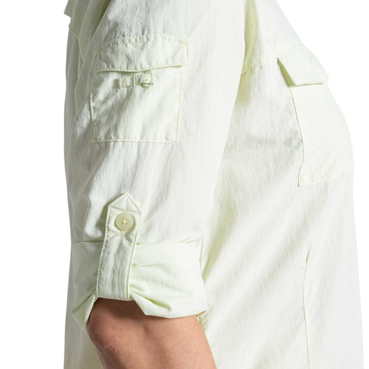 Pear Drop - Close up - Craghoppers Womens-Ladies Adventure III Nosilife Long-Sleeved Shirt