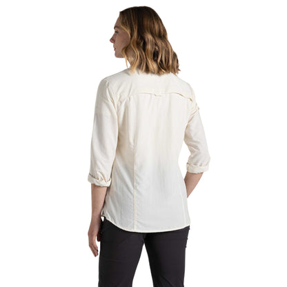 Sea Salt - Back - Craghoppers Womens-Ladies Adventure III Nosilife Long-Sleeved Shirt