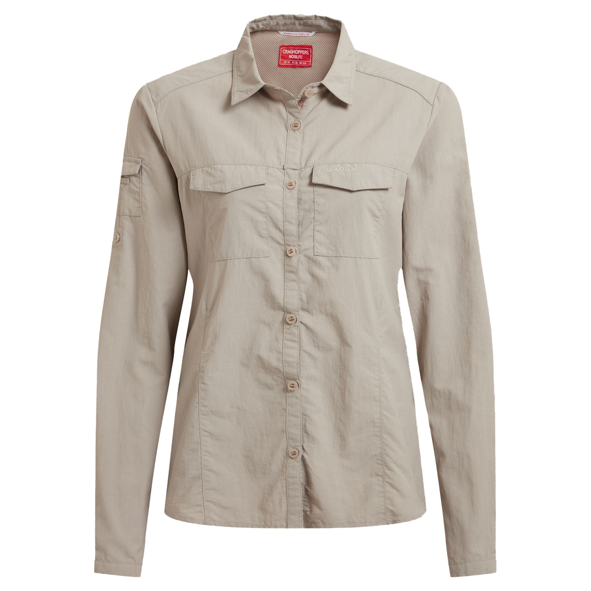 Soft Mushroom - Front - Craghoppers Womens-Ladies Adventure III Nosilife Long-Sleeved Shirt