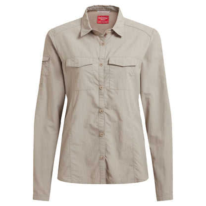 Soft Mushroom - Front - Craghoppers Womens-Ladies Adventure III Nosilife Long-Sleeved Shirt