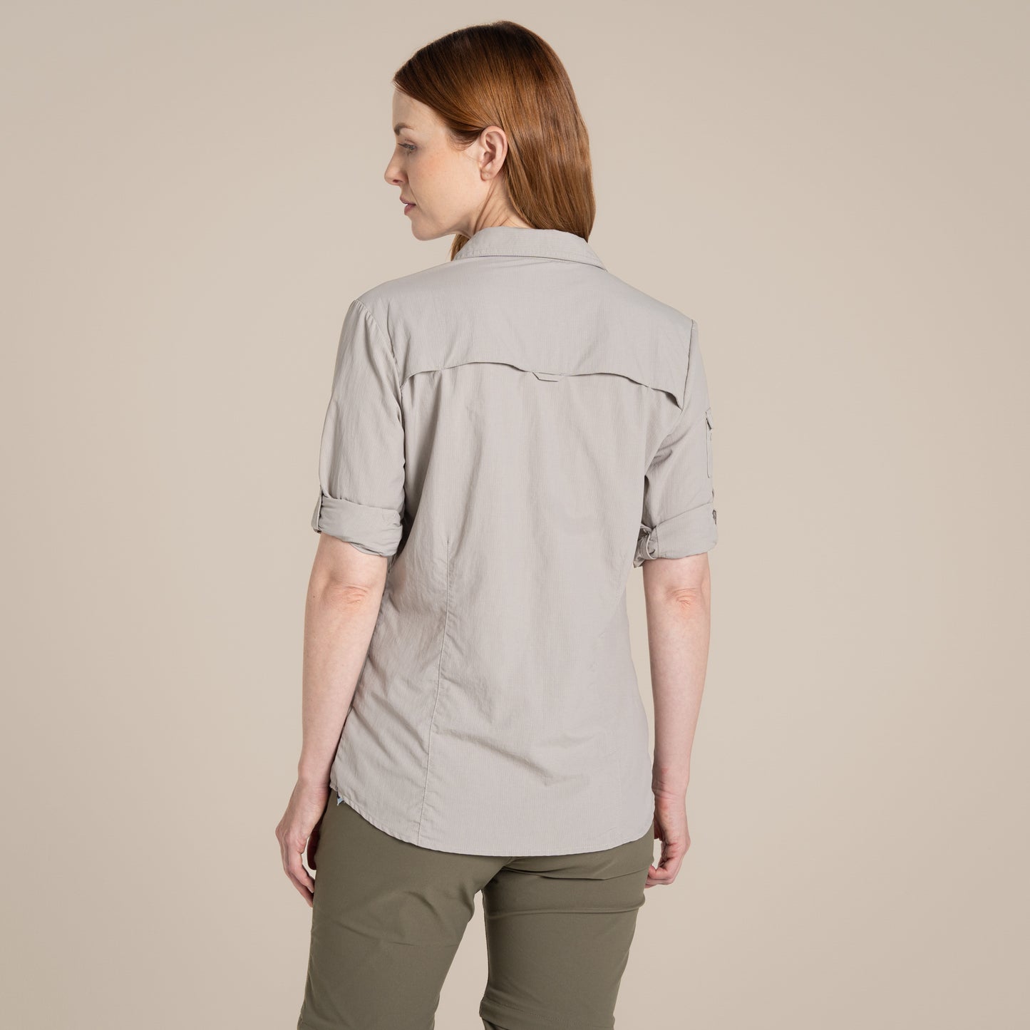 Soft Mushroom - Back - Craghoppers Womens-Ladies Adventure III Nosilife Long-Sleeved Shirt