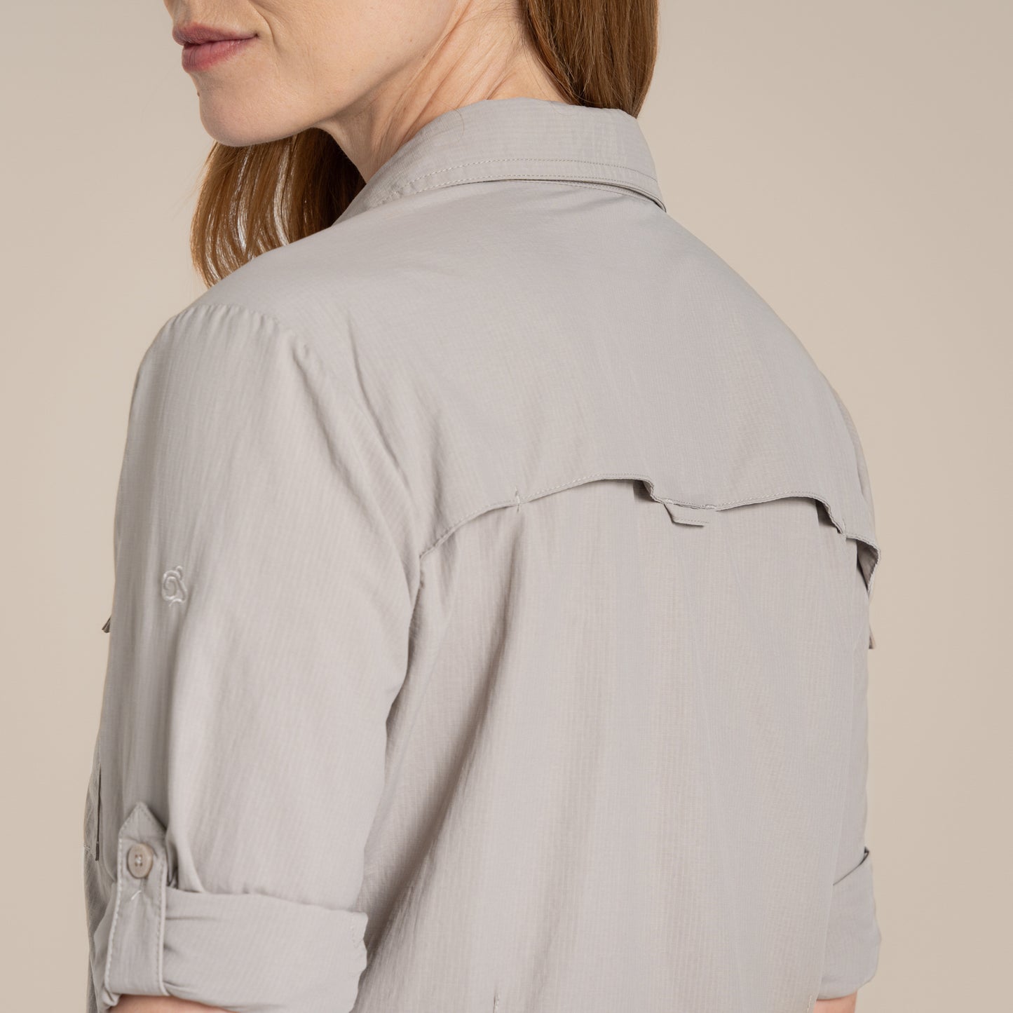 Soft Mushroom - Side - Craghoppers Womens-Ladies Adventure III Nosilife Long-Sleeved Shirt