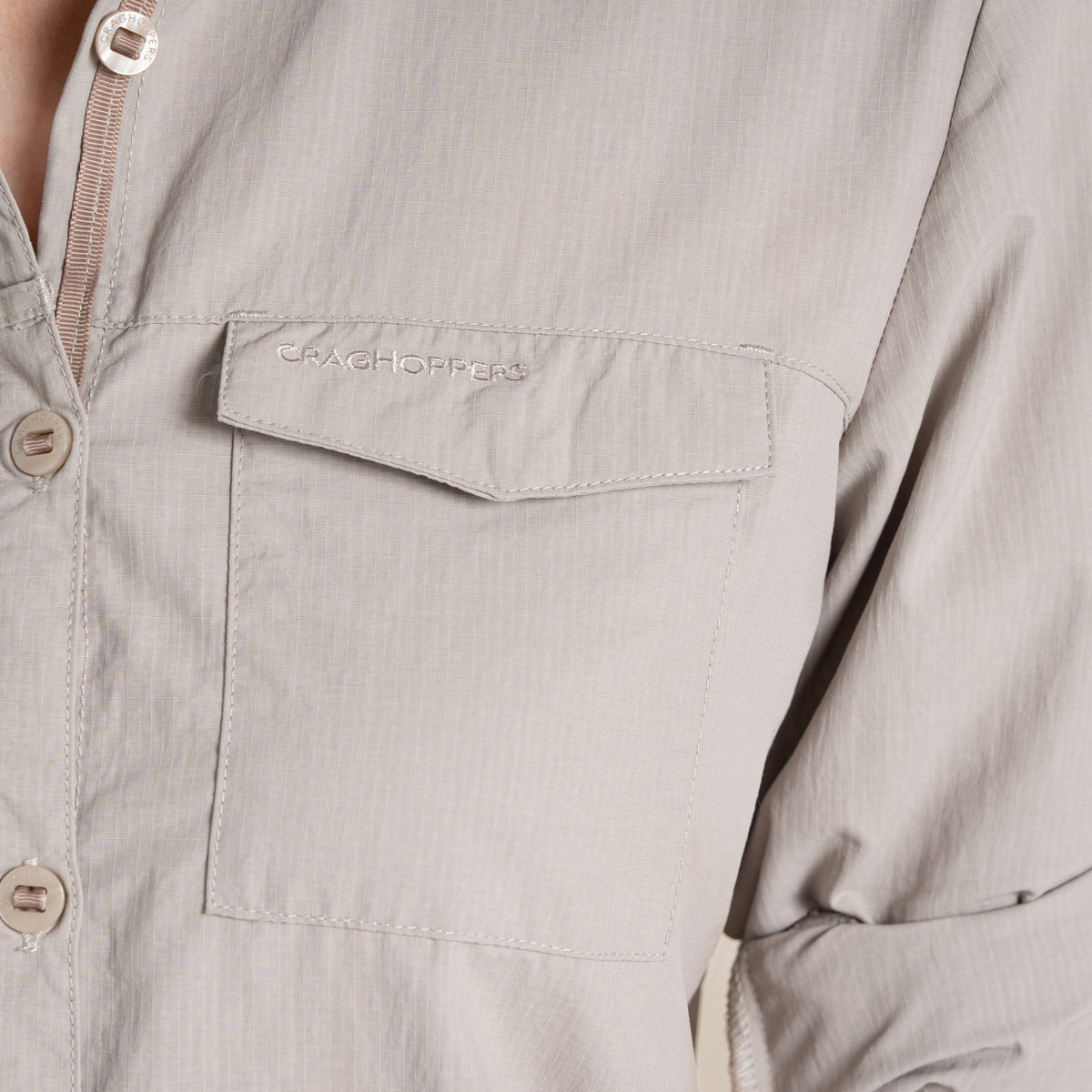 Soft Mushroom - Lifestyle - Craghoppers Womens-Ladies Adventure III Nosilife Long-Sleeved Shirt