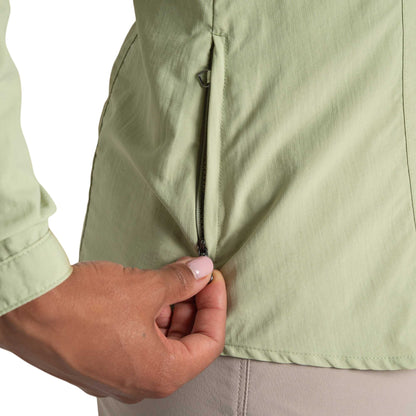 Bud Green - Side - Craghoppers Womens-Ladies Adventure III Nosilife Long-Sleeved Shirt