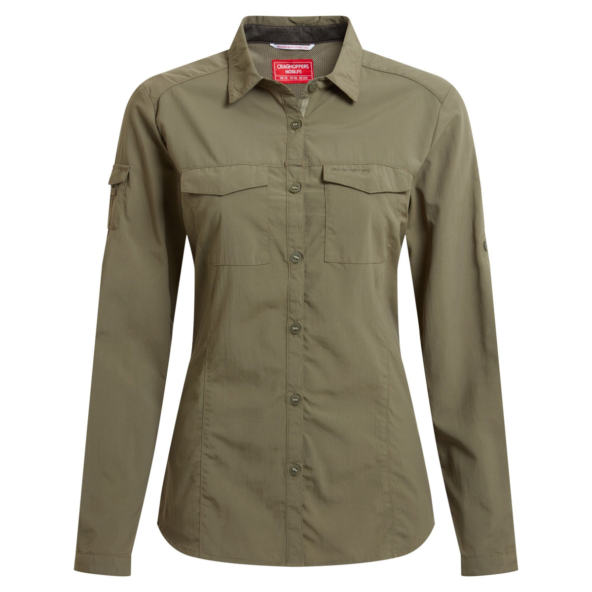 Wild Olive - Front - Craghoppers Womens-Ladies Adventure III Nosilife Long-Sleeved Shirt