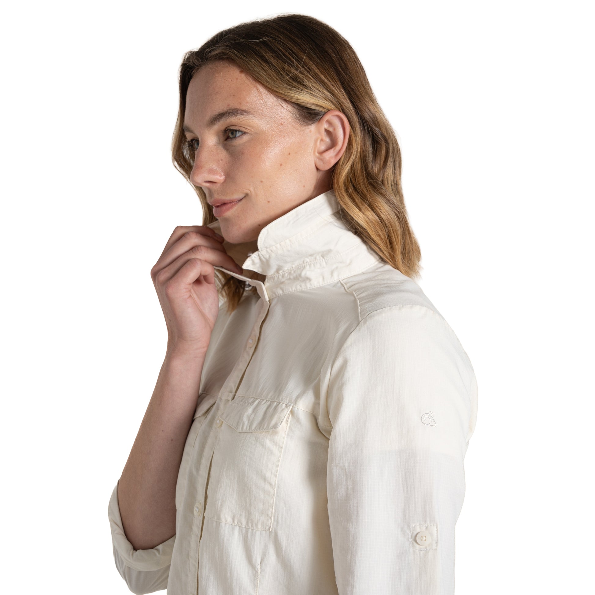 Sea Salt - Lifestyle - Craghoppers Womens-Ladies Adventure III Nosilife Long-Sleeved Shirt