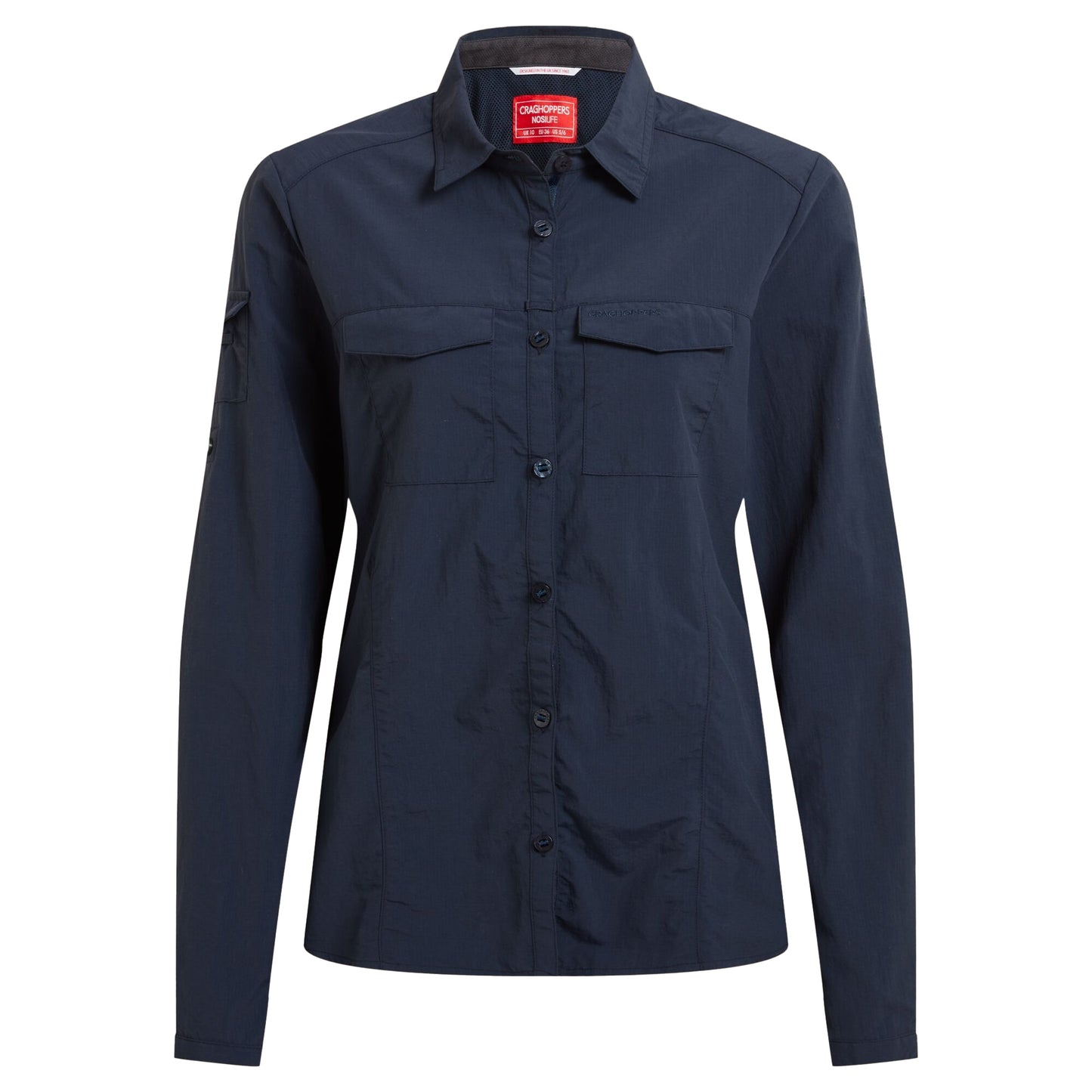Blue Navy - Front - Craghoppers Womens-Ladies Adventure III Nosilife Long-Sleeved Shirt