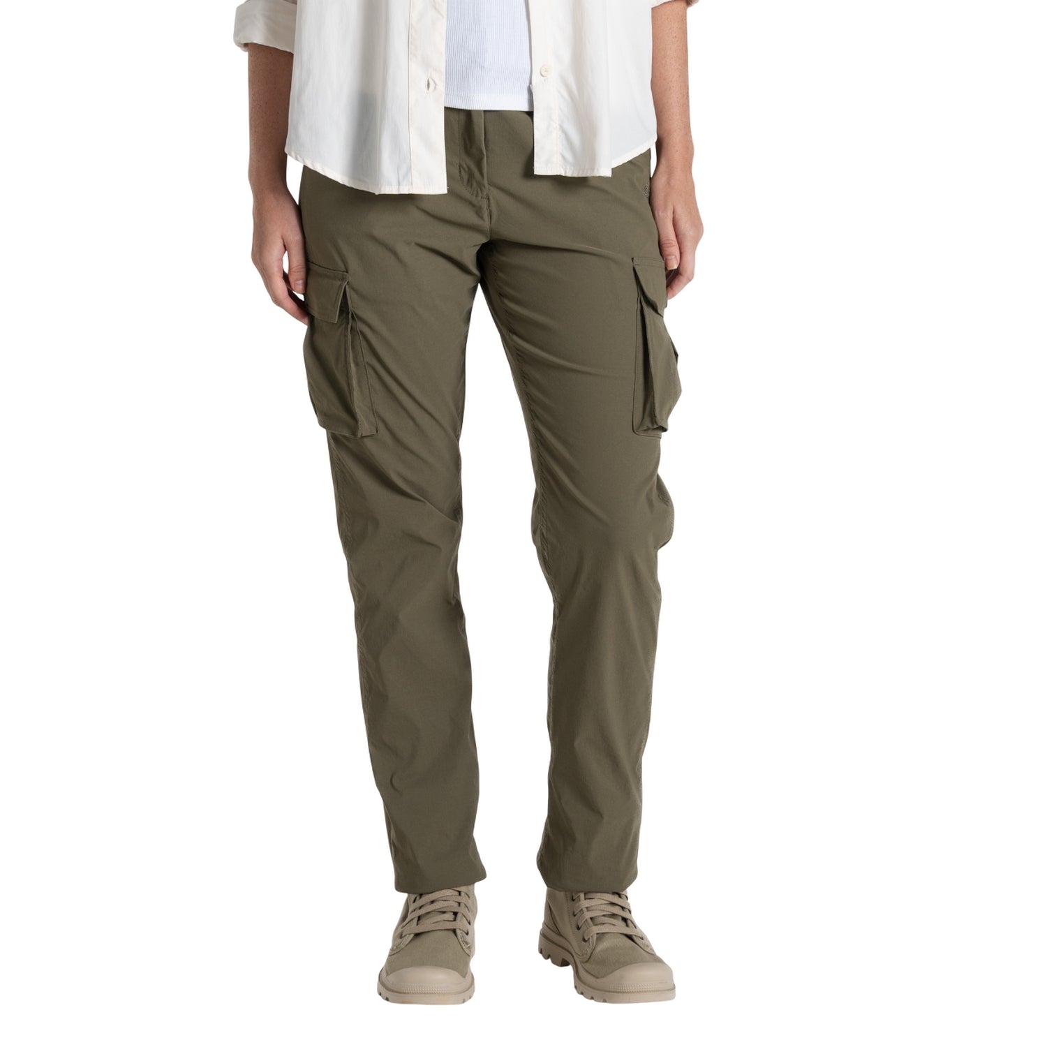 Wild Olive - Side - Craghoppers Womens-Ladies Jules Nosilife Hiking Trousers