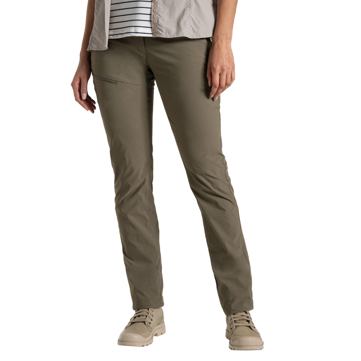 Wild Olive - Side - Craghoppers Womens-Ladies Pro III Nosilife Hiking Trousers