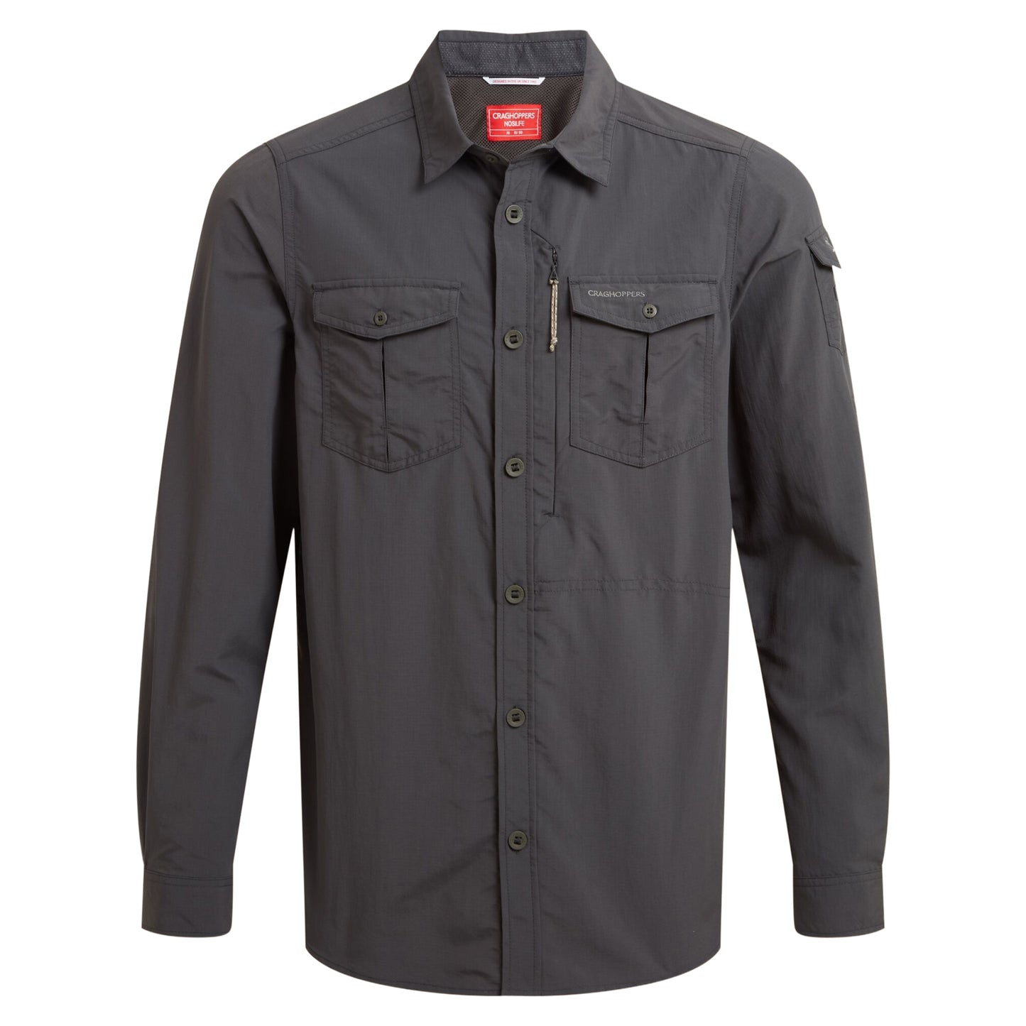 Black Pepper - Front - Craghoppers Mens Adventure III Nosilife Long-Sleeved Shirt