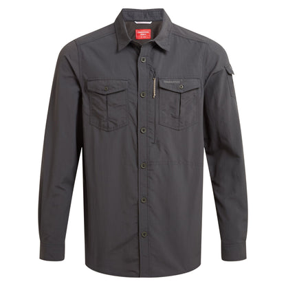 Black Pepper - Front - Craghoppers Mens Adventure III Nosilife Long-Sleeved Shirt