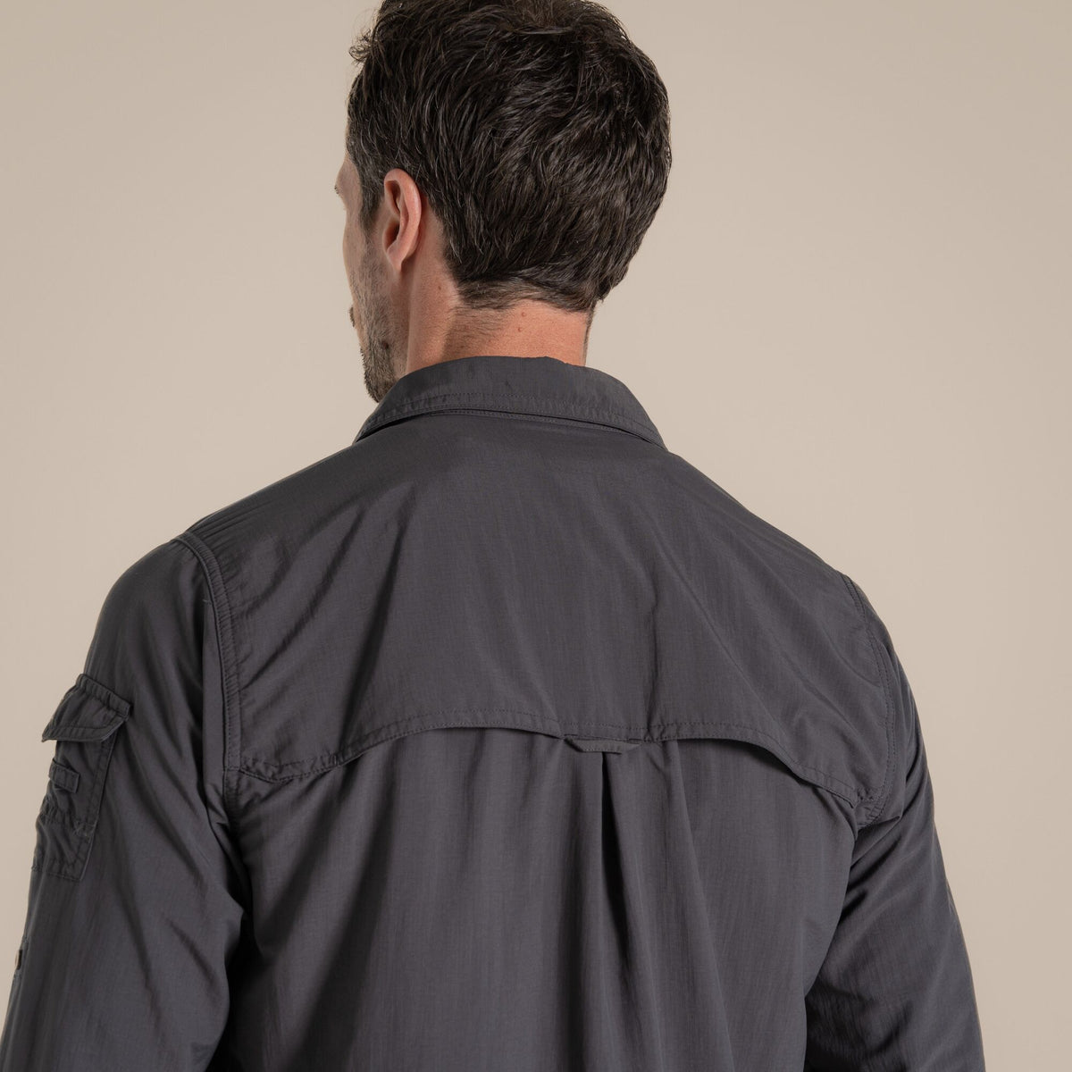 Black Pepper - Back - Craghoppers Mens Adventure III Nosilife Long-Sleeved Shirt