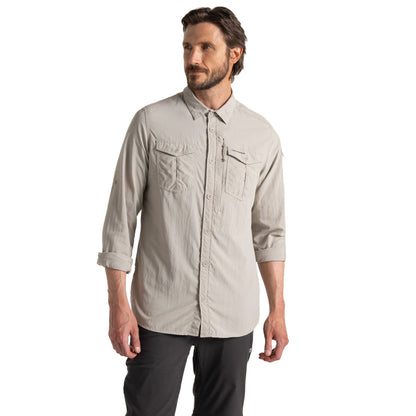 Parchment - Back - Craghoppers Mens Adventure III Nosilife Long-Sleeved Shirt