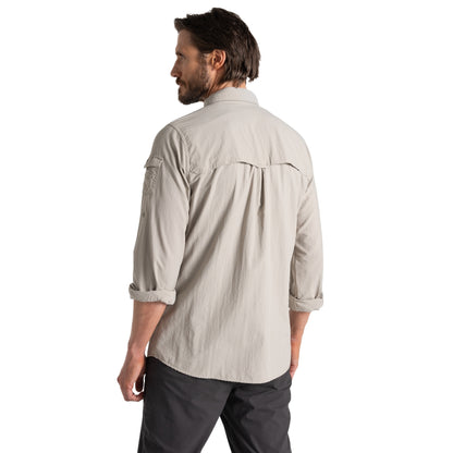 Parchment - Side - Craghoppers Mens Adventure III Nosilife Long-Sleeved Shirt