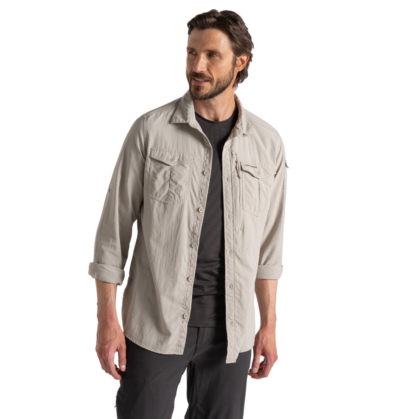 Parchment - Lifestyle - Craghoppers Mens Adventure III Nosilife Long-Sleeved Shirt