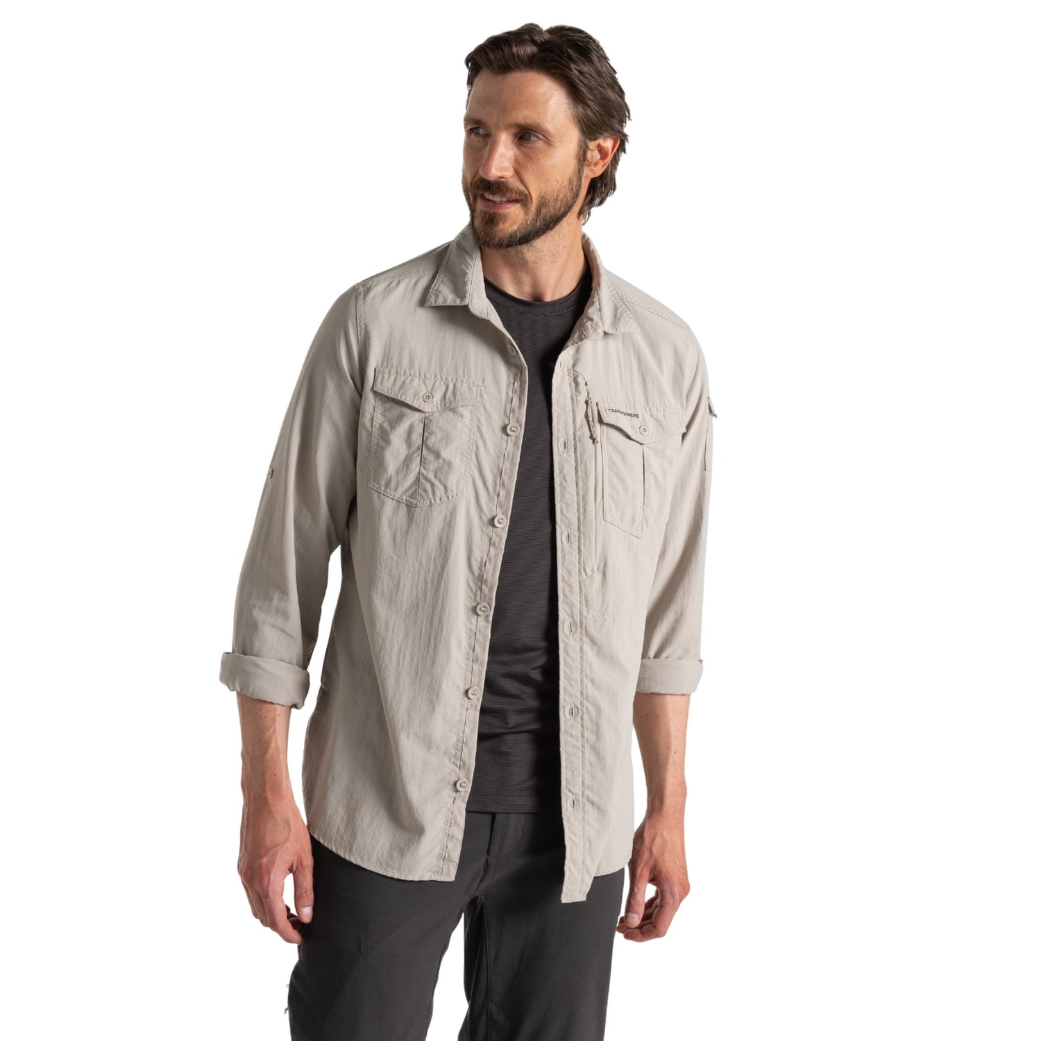 Parchment - Lifestyle - Craghoppers Mens Adventure III Nosilife Long-Sleeved Shirt