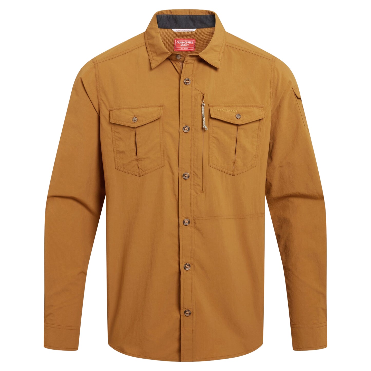 Deep Henna - Front - Craghoppers Mens Adventure III Nosilife Long-Sleeved Shirt