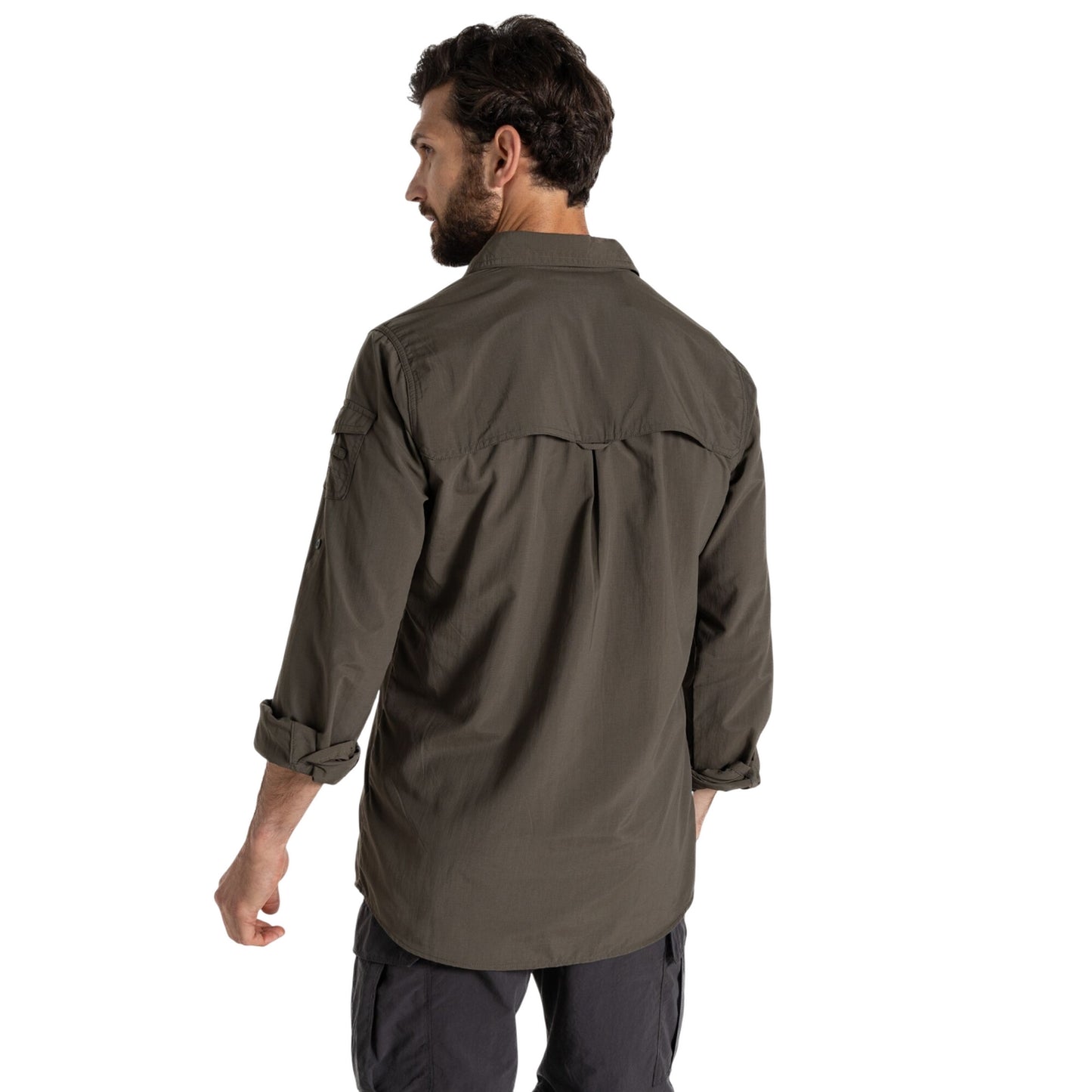 Woodland Green - Side - Craghoppers Mens Adventure III Nosilife Long-Sleeved Shirt