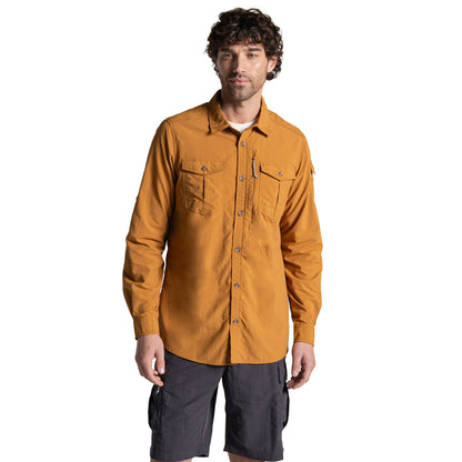 Deep Henna - Back - Craghoppers Mens Adventure III Nosilife Long-Sleeved Shirt