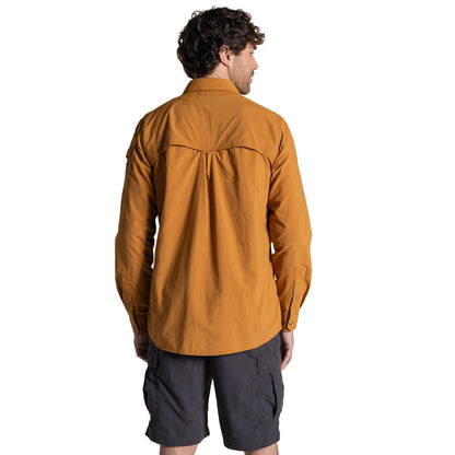 Deep Henna - Side - Craghoppers Mens Adventure III Nosilife Long-Sleeved Shirt