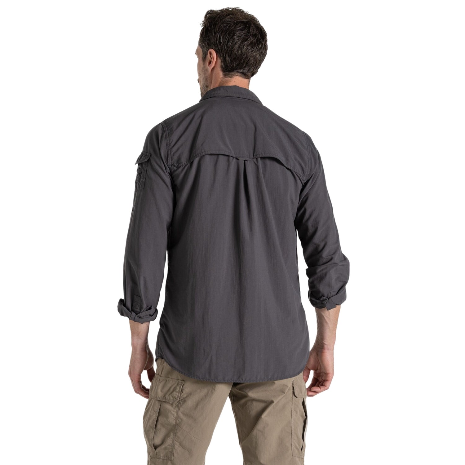 Black Pepper - Side - Craghoppers Mens Adventure III Nosilife Long-Sleeved Shirt