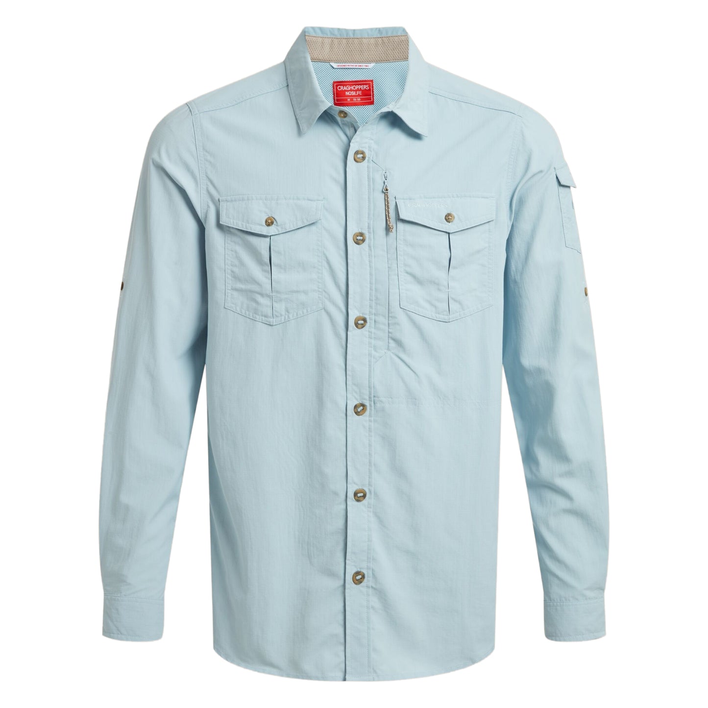 Niagara Blue - Front - Craghoppers Mens Adventure III Nosilife Long-Sleeved Shirt